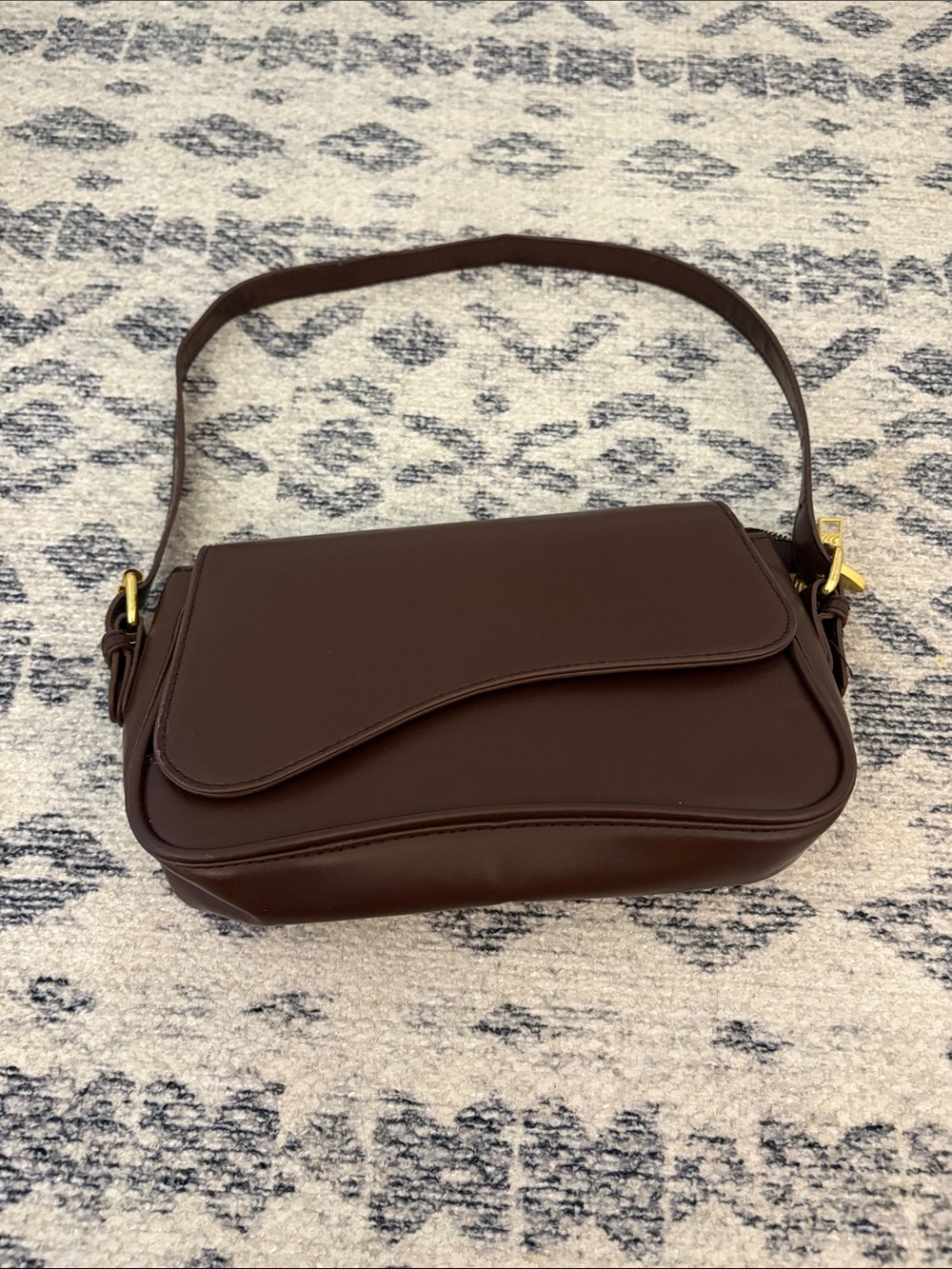 Amazon Chocolate Brown Leather Wristlet Clutch - Picture 2 of 3